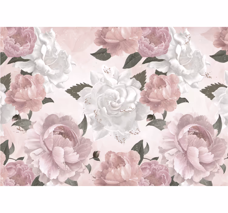 Tenda a rullo cucina peonie in stile provenzale - TenStickers
