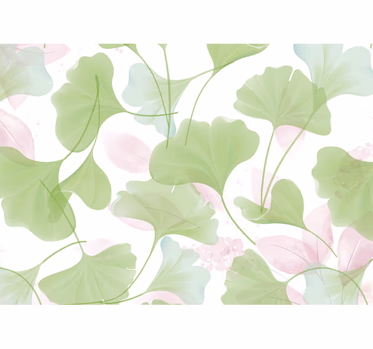 Tenda a rullo cucina foglie di ginko acquerello glamour - TenStickers