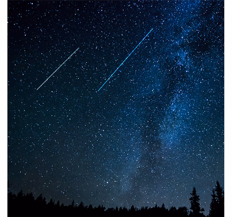 Tenda a rullo soggiorno paesaggio di stelle cadenti - TenStickers