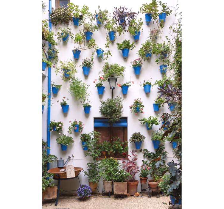 Tenda a rullo soggiorno patio andaluso - TenStickers