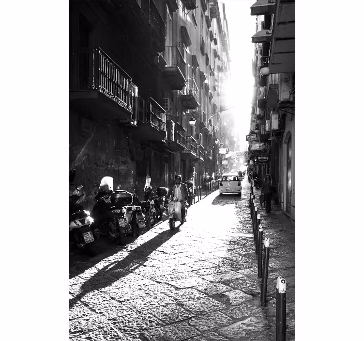 Tenda a rullo soggiorno vintage napoli - TenStickers