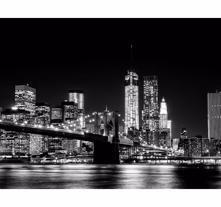 Tenda a rullo nera fotomurale new york est - TenStickers