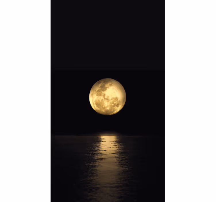 Tenda a rullo nera luce d'oro della luna - TenStickers