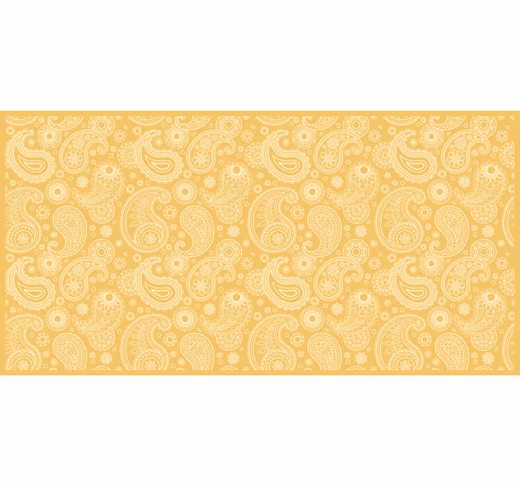 Tenda a rullo gialla paisley arabo - TenStickers