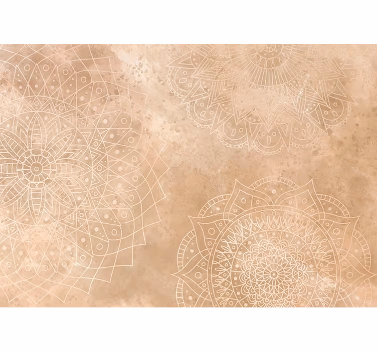Tenda a rullo beige mandala vintage - TenStickers