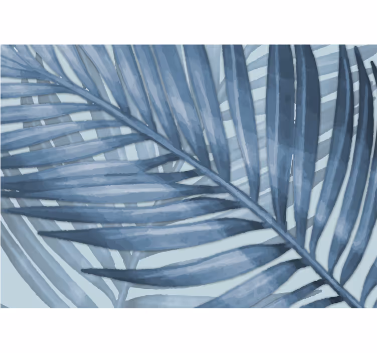 Tenda a rullo blu foglia tropicale blu - TenStickers