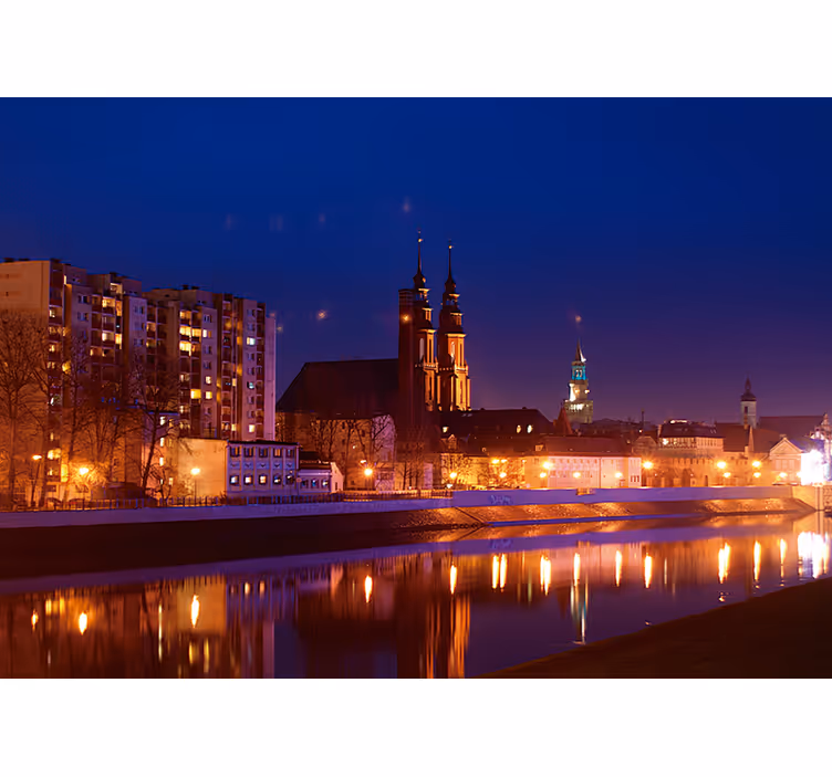 Tenda a rullo blu opole dopo il tramonto - TenStickers