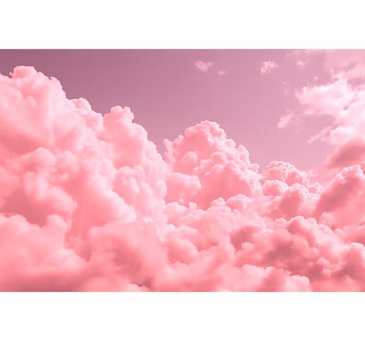 Tenda a rullo rosa nuvole morbide rosa - TenStickers