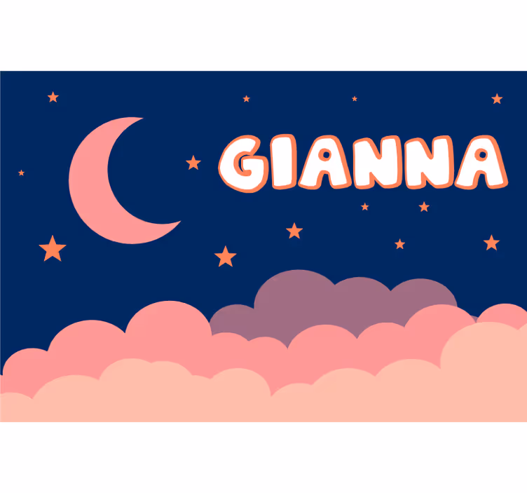 Tenda a rullo porpora personalizzabile luna e cielo - TenStickers