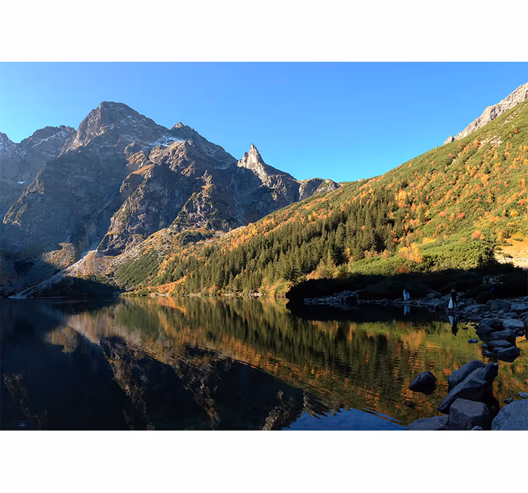 Tenda a rullo verde lago morskie oko in primavera - TenStickers