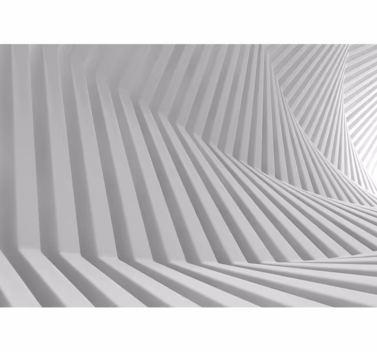 Tenda a rullo soggiorno onde geometriche astratte - TenStickers