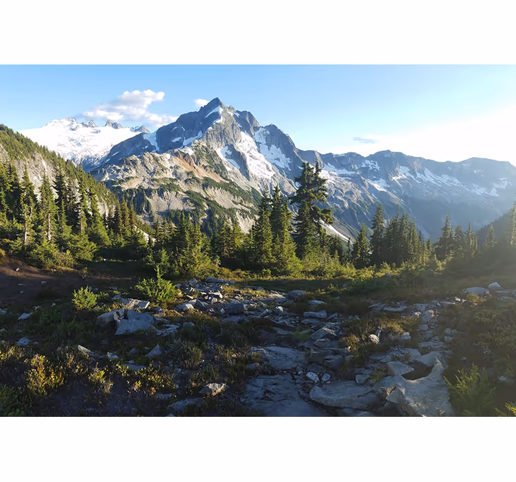Tenda a rullo soggiorno paesaggio montano bellissimo - TenStickers
