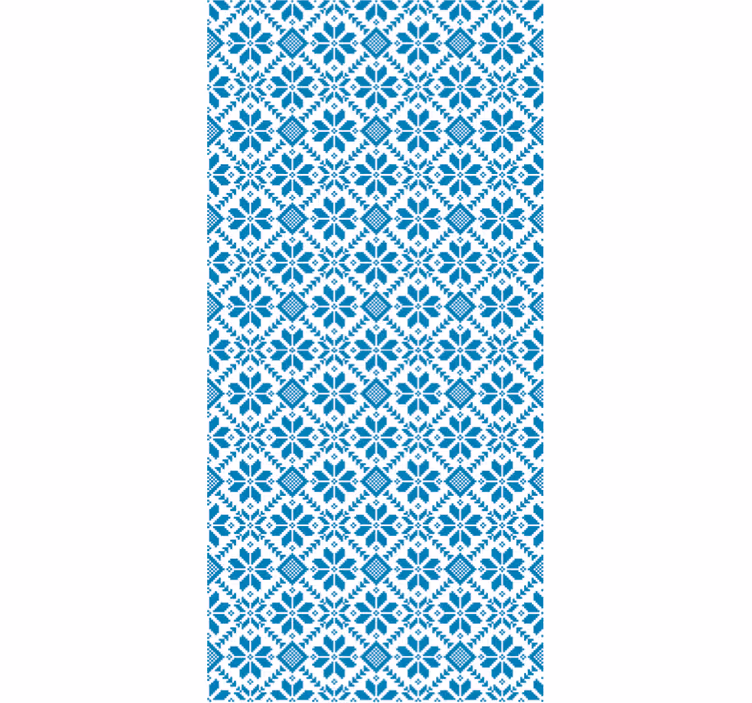 Tenda a rullo blu motivo piastrelle blu - TenStickers