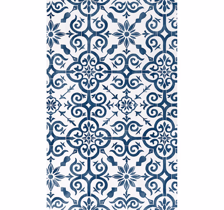 Tenda a rullo blu piastrelle marocchine blu - TenStickers