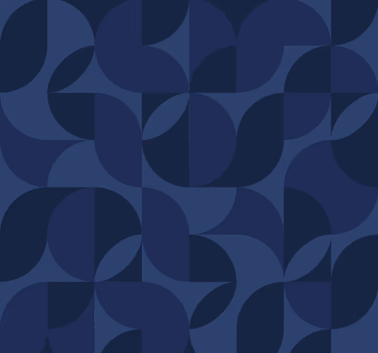 Tenda a rullo blu retro geometrico - TenStickers