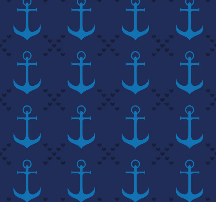 Tenda a rullo blu ancore blu navy - TenStickers