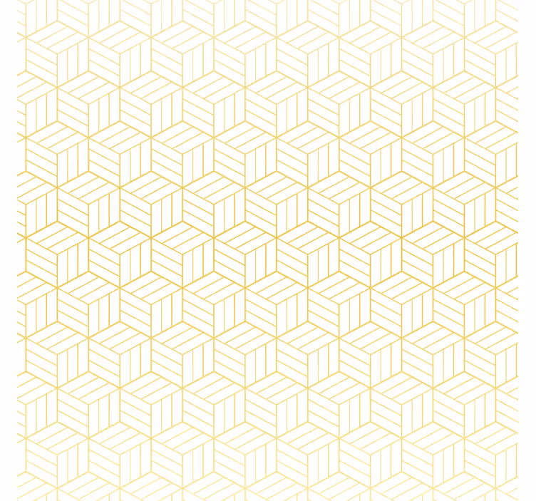 Tenda a rullo moderna cubi geometrici in oro - TenStickers