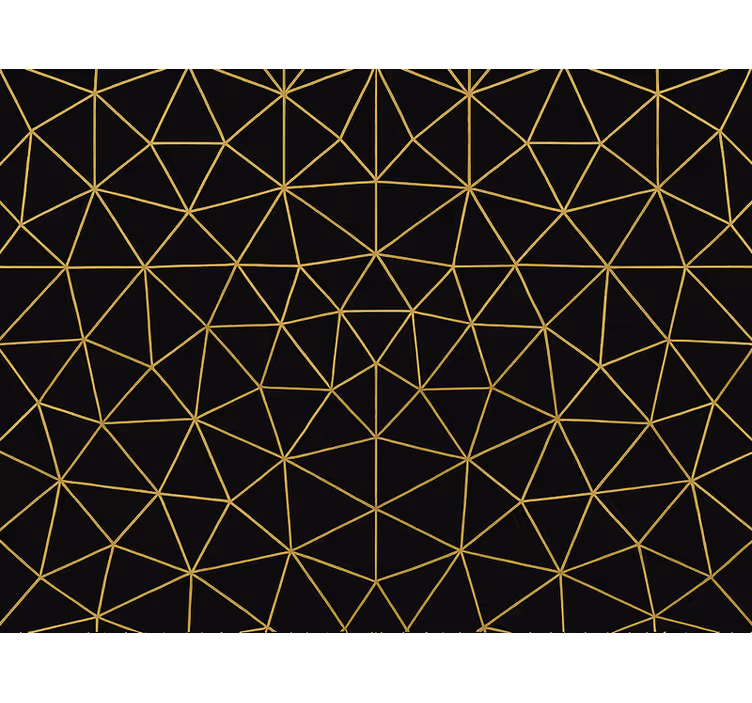 Tenda a rullo moderna rete geometrica oro notte - TenStickers