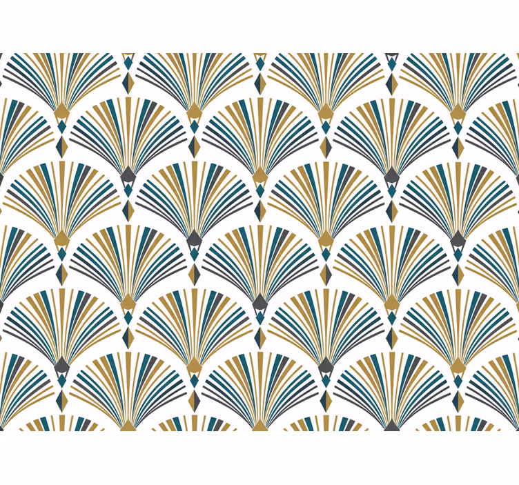 Tenda a rullo moderna murale fan gatsby vintage - TenStickers