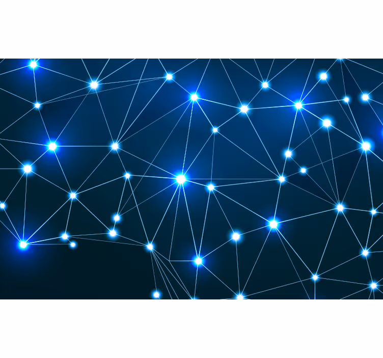 Tenda a rullo blu mappa delle costellazioni - TenStickers