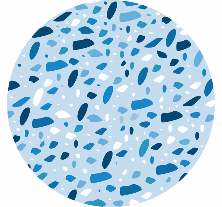 Tenda a rullo blu texture terrazzo blu - TenStickers