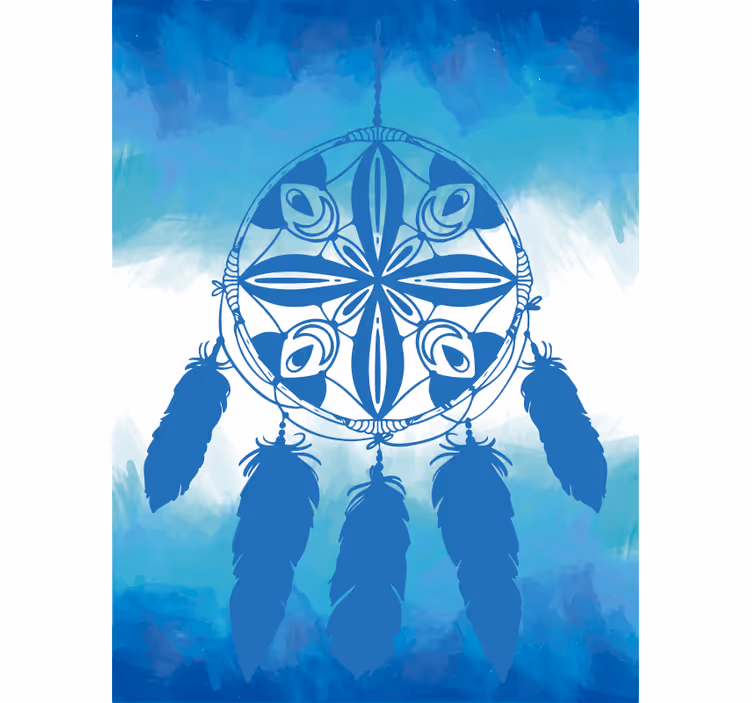 Tenda a rullo blu sogni ornamentali - TenStickers