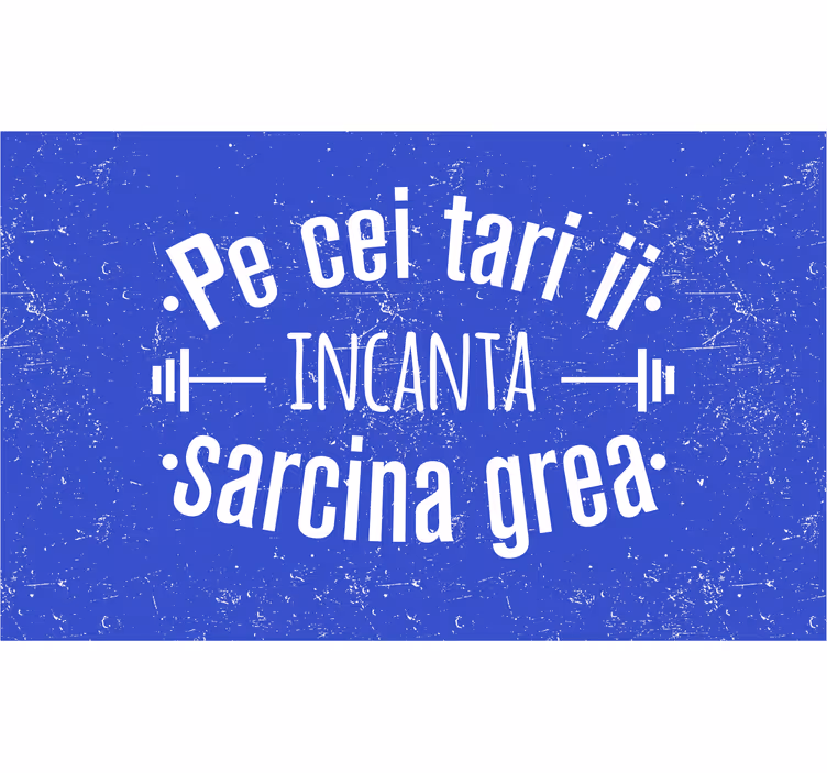Tenda a rullo blu per i forti incanta il peso pesante - TenStickers
