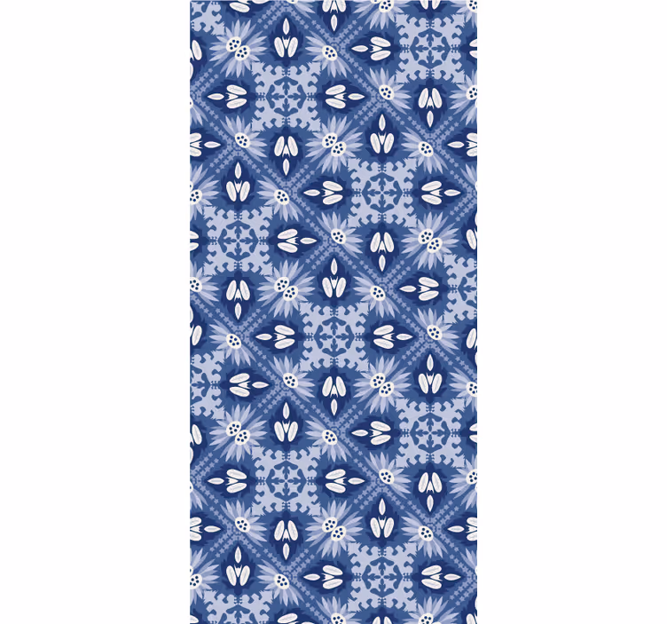 Tenda a rullo blu ornamentale - TenStickers