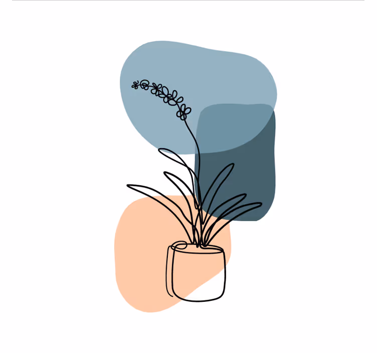 Tenda a rullo soggiorno design orchidee minimalista - TenStickers