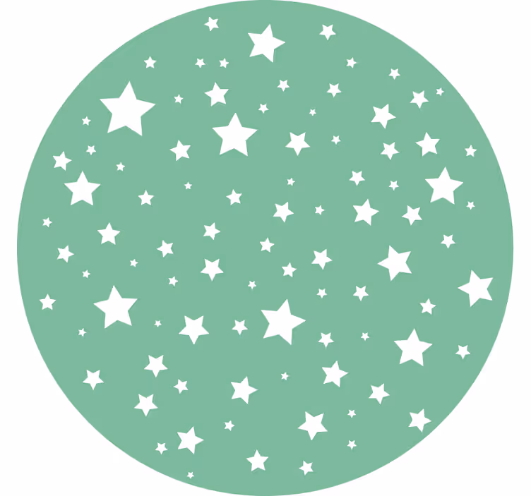 Tenda a rullo verde stelle verdi rotonde - TenStickers