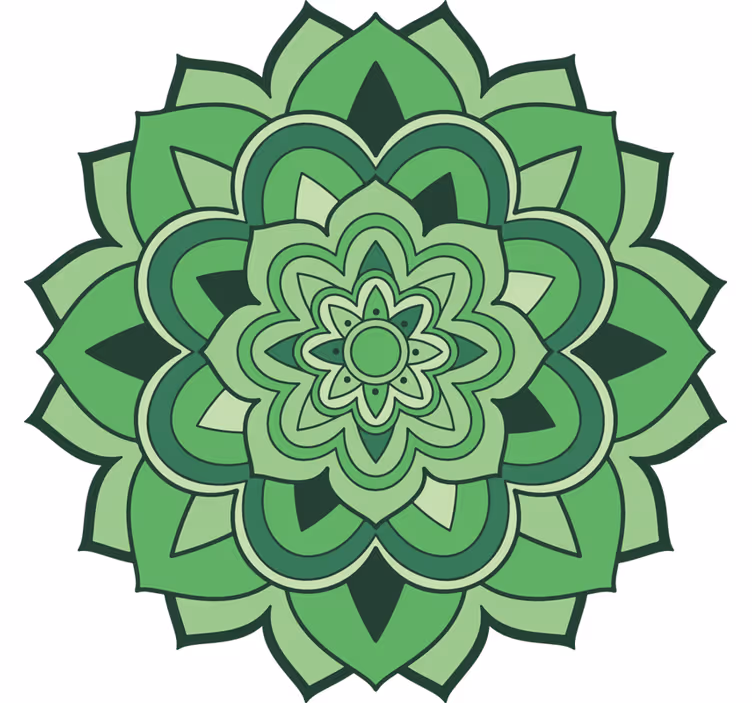 Tenda a rullo verde mandala verde - TenStickers