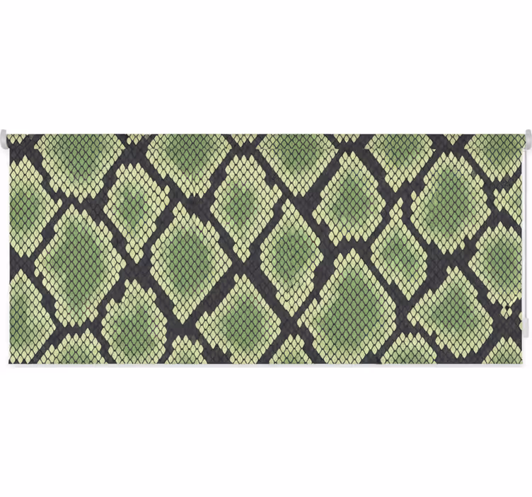 Tenda a rullo verde pelle di serpente astratta - TenStickers