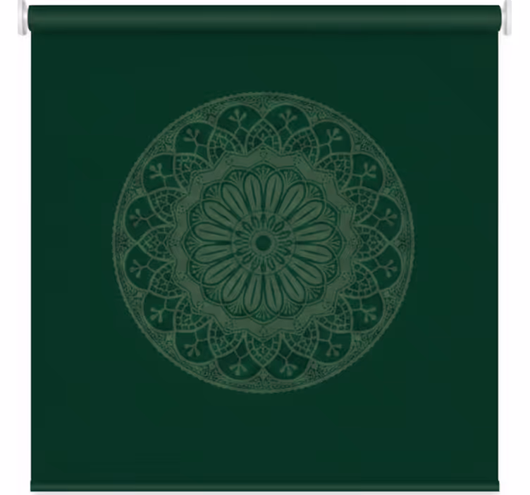 Tenda a rullo verde motivo mandala verde - TenStickers