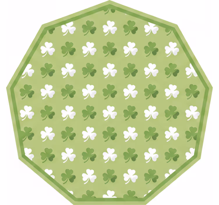 Tenda a rullo verde strisce trifoglio verdi e bianche - TenStickers