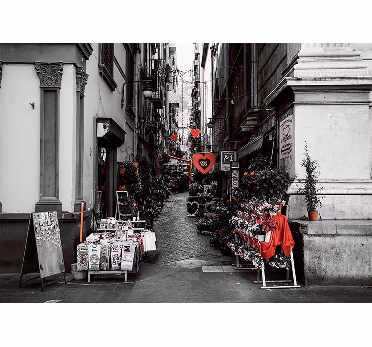 Tenda a rullo soggiorno via della città metropolitana - TenStickers