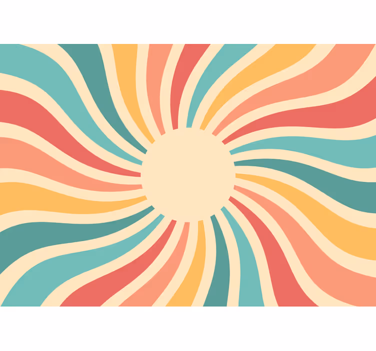 Tenda a rullo soggiorno tramonto anni 70 - TenStickers