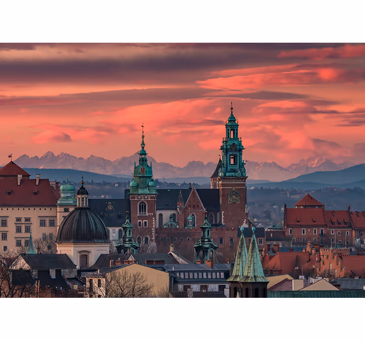 Tenda a rullo soggiorno cracovia con vista tatra - TenStickers