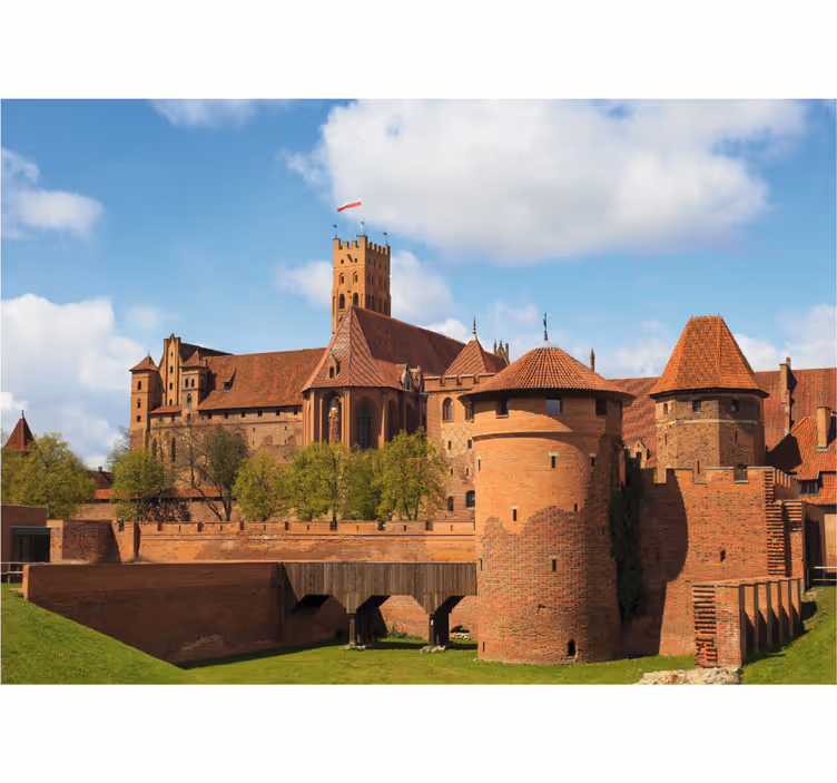 Tenda a rullo soggiorno castello di malbork - TenStickers