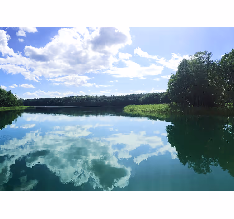 Tenda a rullo soggiorno lago di mazury - TenStickers