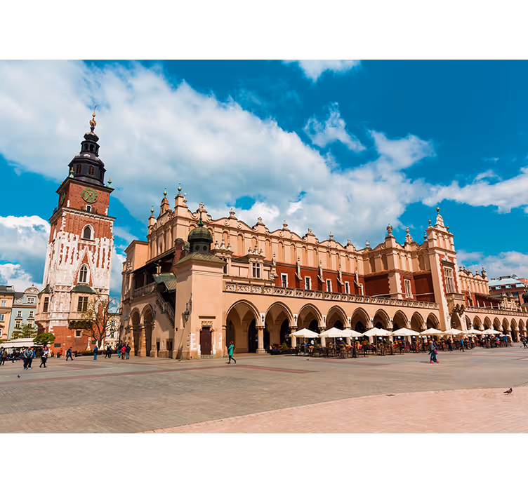Tenda a rullo soggiorno piazza del mercato di cracovia - TenStickers