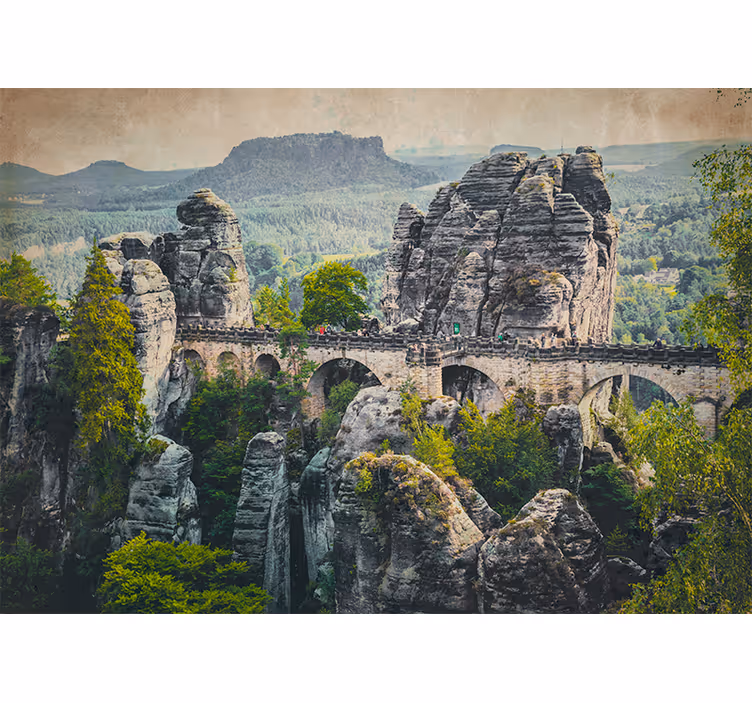 Tenda a rullo soggiorno bellissimo ponte di pietra - TenStickers