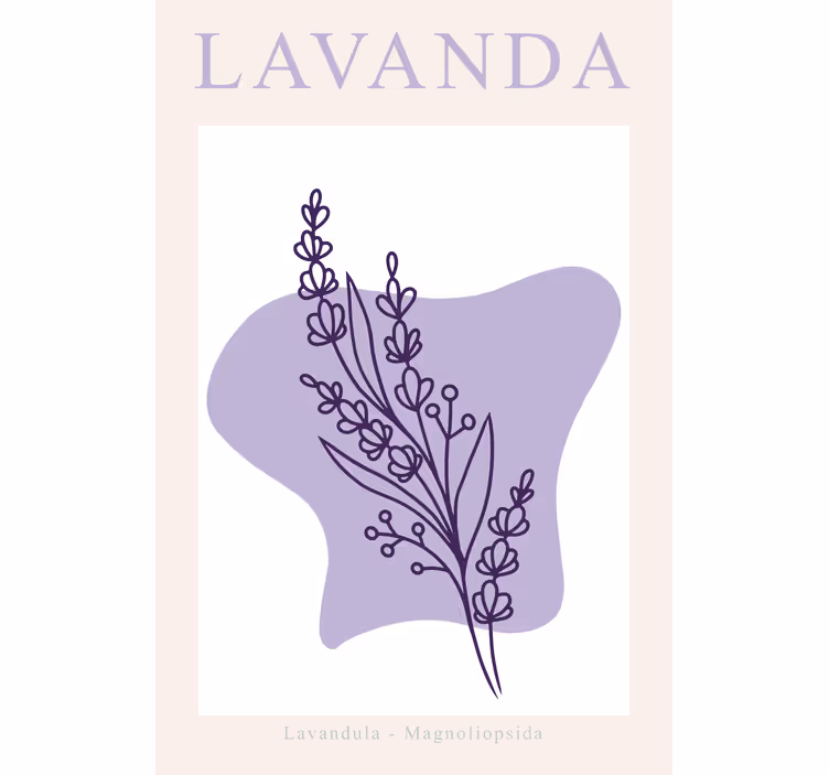 Tenda a rullo soggiorno lavanda minimalista - TenStickers