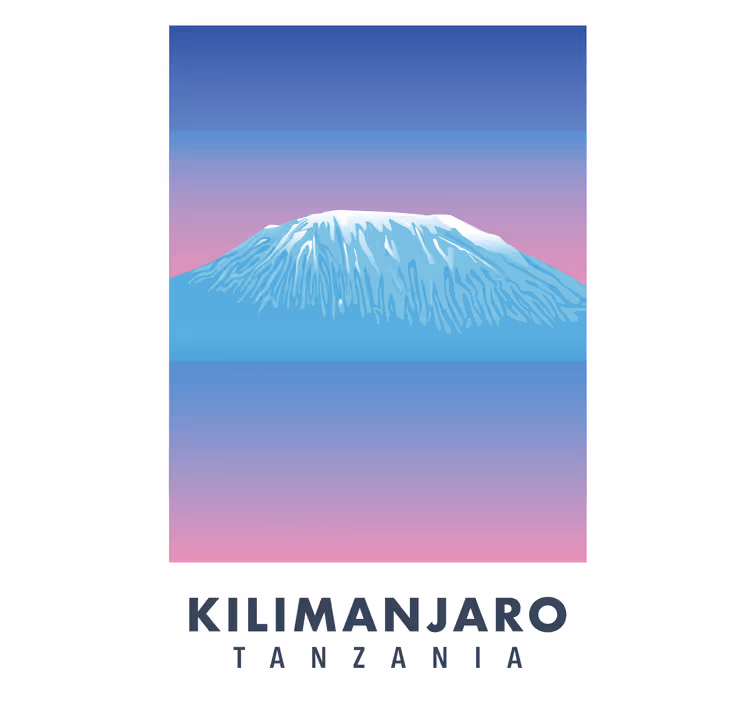 Tenda a rullo soggiorno kilimanjaro retro tela - TenStickers