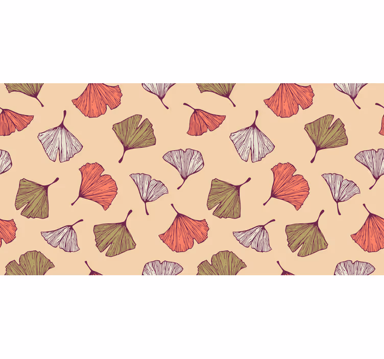 Tenda a rullo soggiorno foglie di ginkgo colorate - TenStickers
