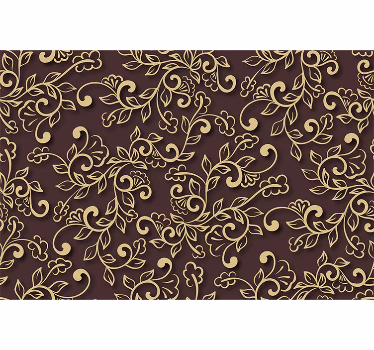 Tenda a rullo soggiorno stile foglie d'oro - TenStickers