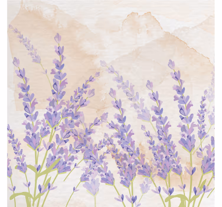 Tenda a rullo soggiorno pittura provenzale lavanda - TenStickers