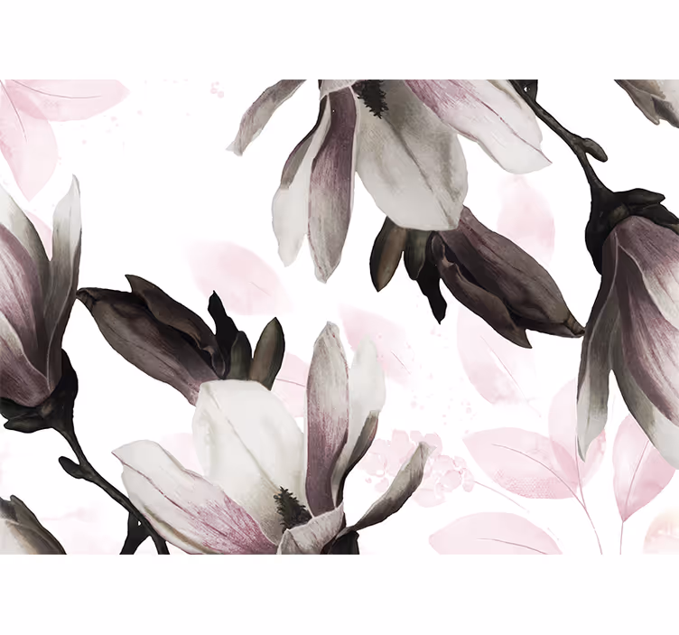 Tenda a rullo soggiorno variazione floreale glamour - TenStickers