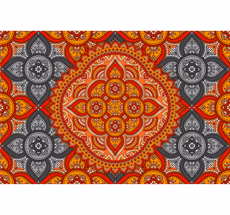 Tenda a rullo soggiorno arte mandala di henna - TenStickers