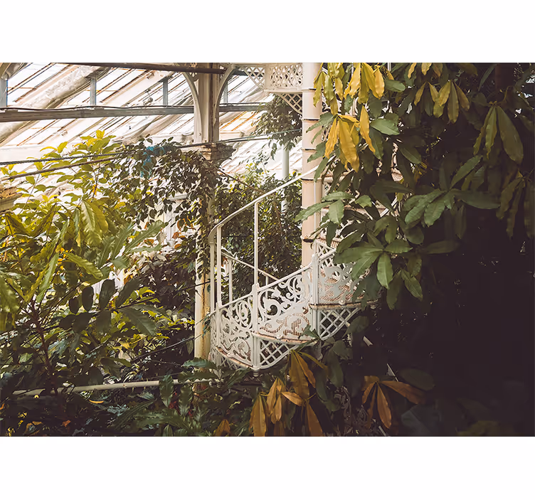 Tenda a rullo soggiorno botanica in stile cottagecore - TenStickers