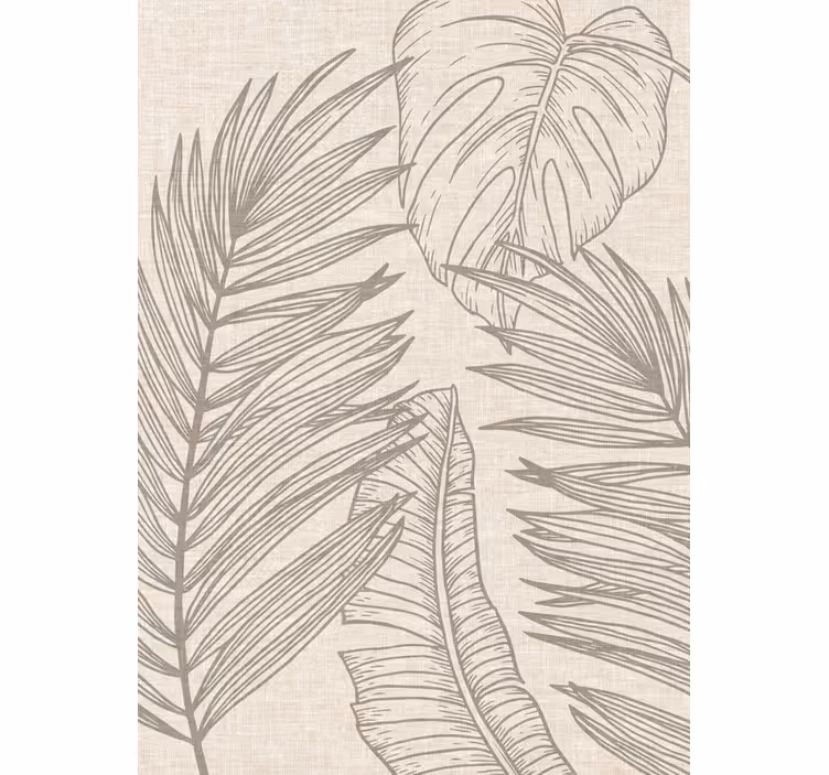 Tenda a rullo beige effetto tessuto tropicale - TenStickers